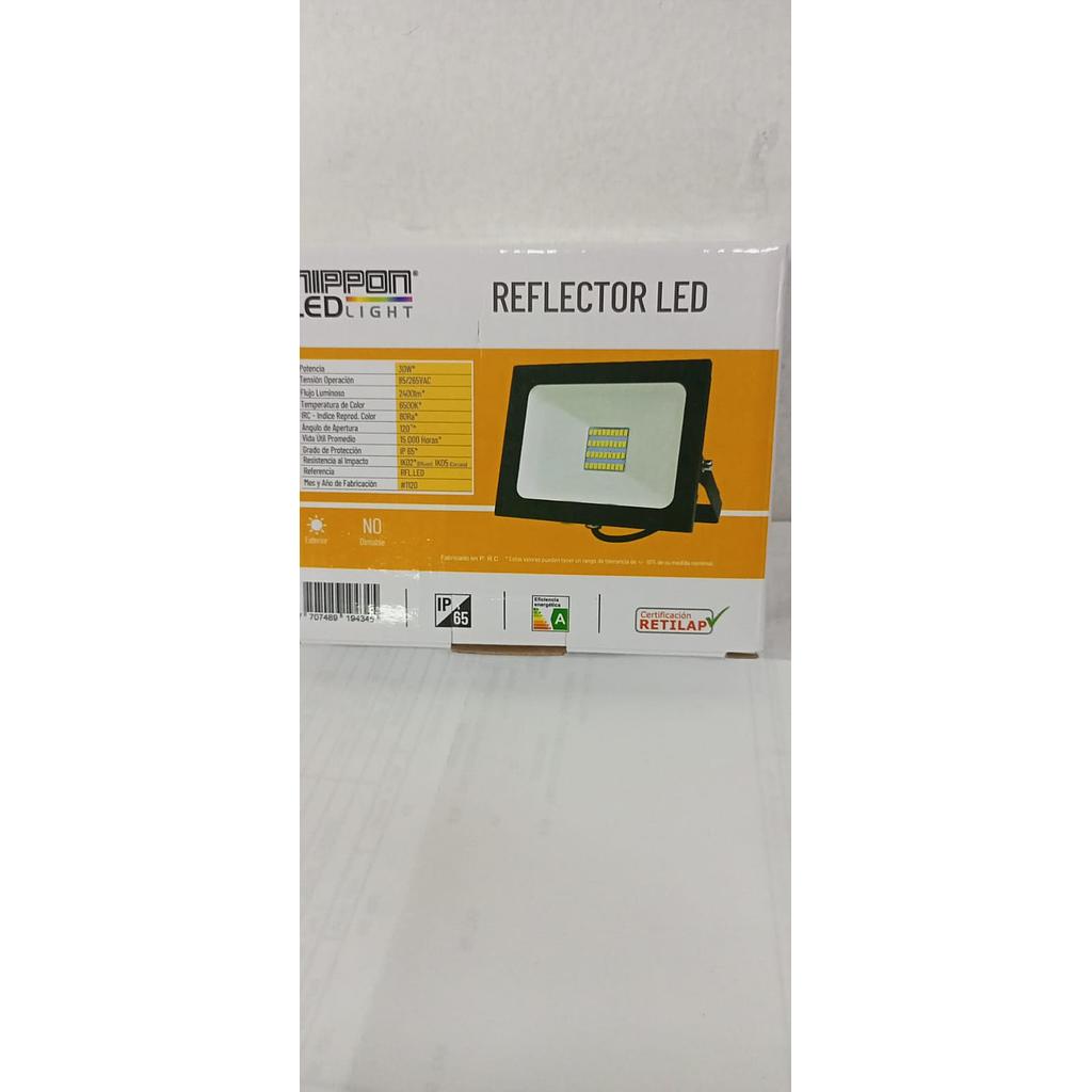 REFLECTOR LED SMD 30W, 2000LM,100-240VAC, IP65, 6500K (LUZ BLANCA).  COD: LE51215