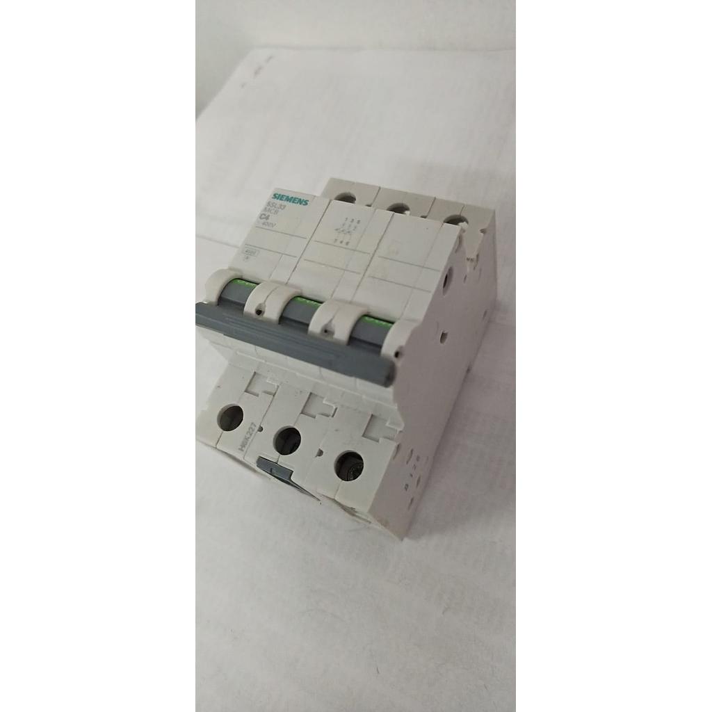 BREAKER RIEL DIN 3P 4A 4.5KA.  5SL3304-7 MB  COD: S23882