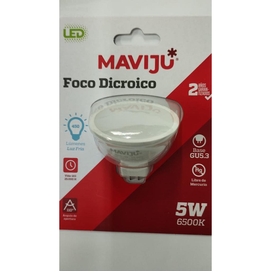 FOCO DICROICO LED 5W GU 5.3, 6500K  COD: LE46007