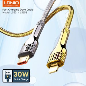 [TECL30625] CABLE METALIZADO LDNIO LS651  1 MTS  30W ANDROID