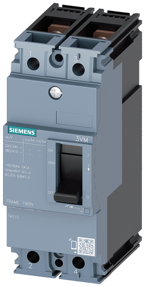 BREAKER CAJA MOLDEADA FIJO 2P, 40A  3VM1140-3ED22-0AA0  COD: S27034