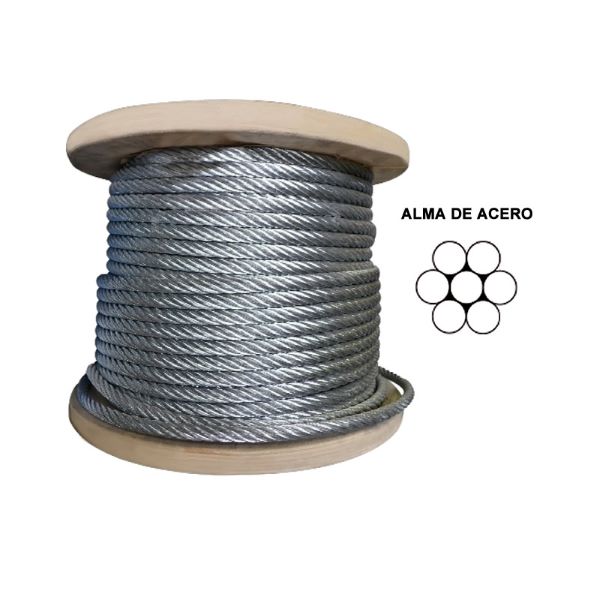 CABLE TENSOR ACERO GALVANIZADO 7 HILOS  COD: C20105