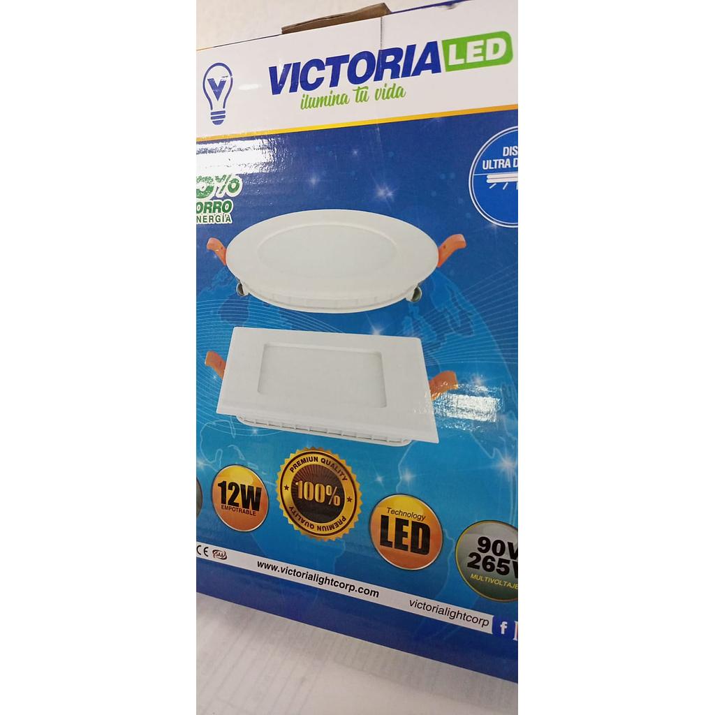 LUMINARIA LED EMPOTRABLE CUADRADO BLANCO 12W. 6500 K  COD: LE46130