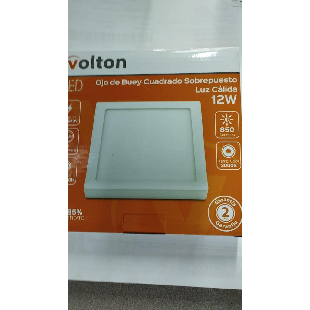 PANEL LED SOBREPUESTA 12W 3000K CUADRADO  COD: LE46097