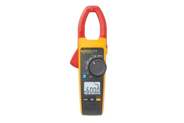 AMPERIMETRO DE GANCHO 600A TRMS AC/DC, CON FC MOD: FLUKE-374 FC