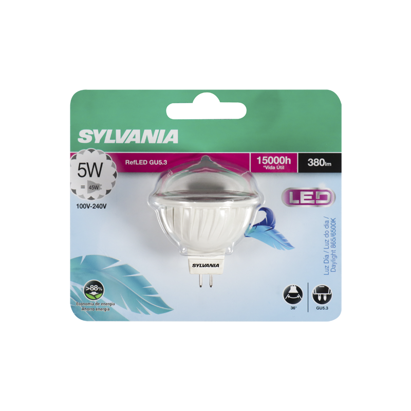 FOCO DICROICO LED 5W, 6500K  MR16 /GU5.3 CODIGO 24549-36  COD: LES46008