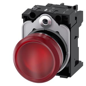 LUZ PILOTO ROJO  CON LED 110VAC SIRIUS ACT METAL 3SU1153-6AA20-1AA0 / 3SB3648-6BA20  COD: S41932