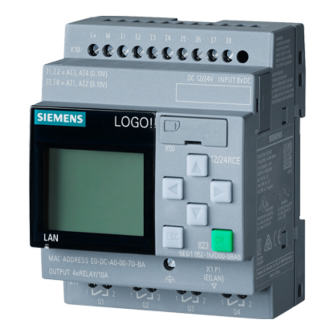 LOGO 8 MODULO LOGICO, 12/24RCE, 12-24VDC.  6ED1052-1MD08-0BA1  COD: S17460