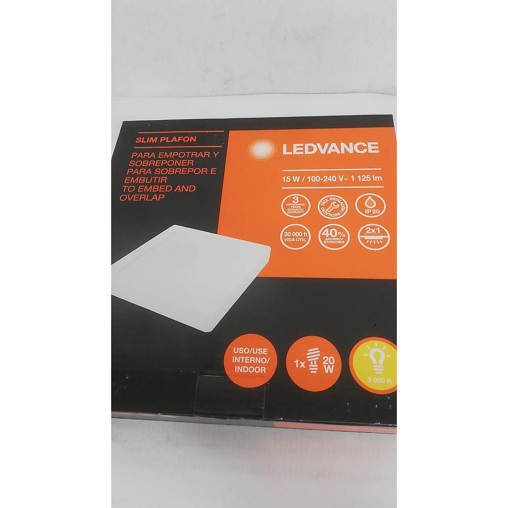 LUMINARIA SOBREPUESTA CUADRADA LED 15W 3000K 7014215  COD: LER46180