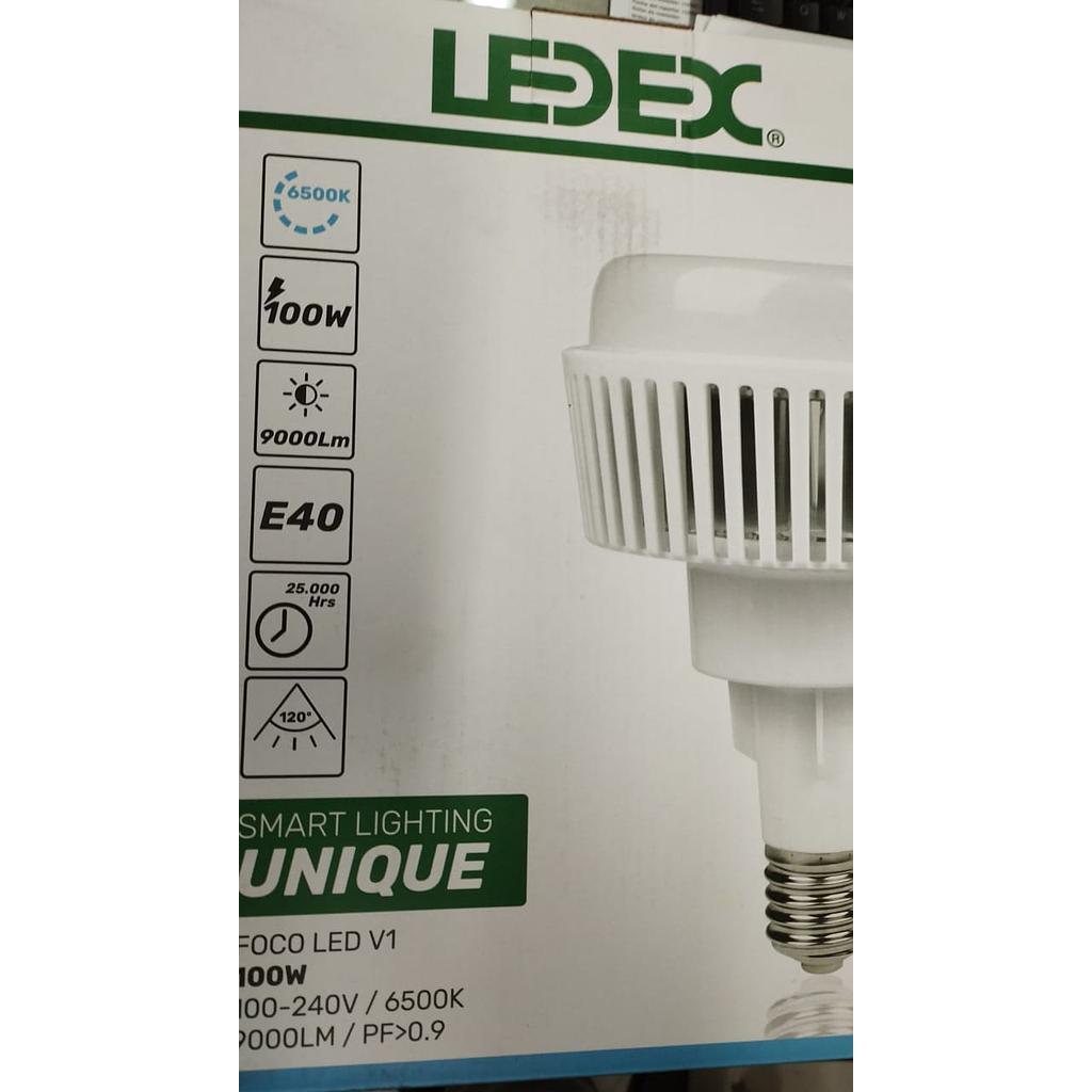 FOCO ALTA POTENCIA LED E27 100W 6500K 100-240V 35000H 120° 8500LM   COD: LE47116