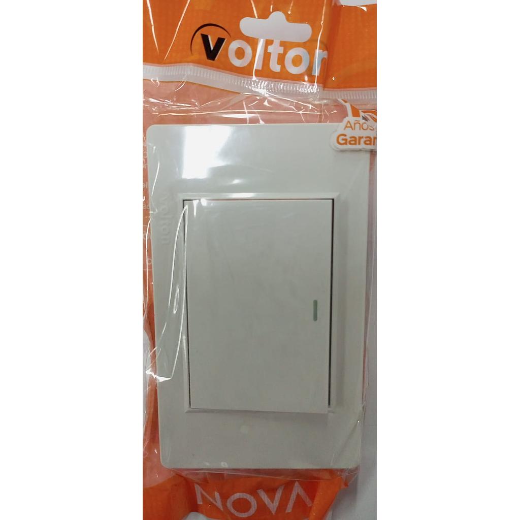 INTERRUPTOR SENCILLO 10A 125-250V
BLANCO NOVA VEPB020101  COD: VN20101