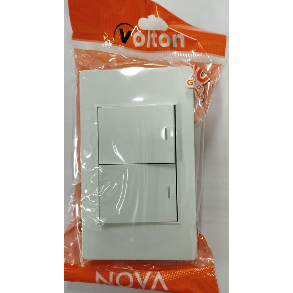 INTERRUPTOR DOBLE 10A 125-250V
BLANCO NOVA VEPB020103  COD: VN20103