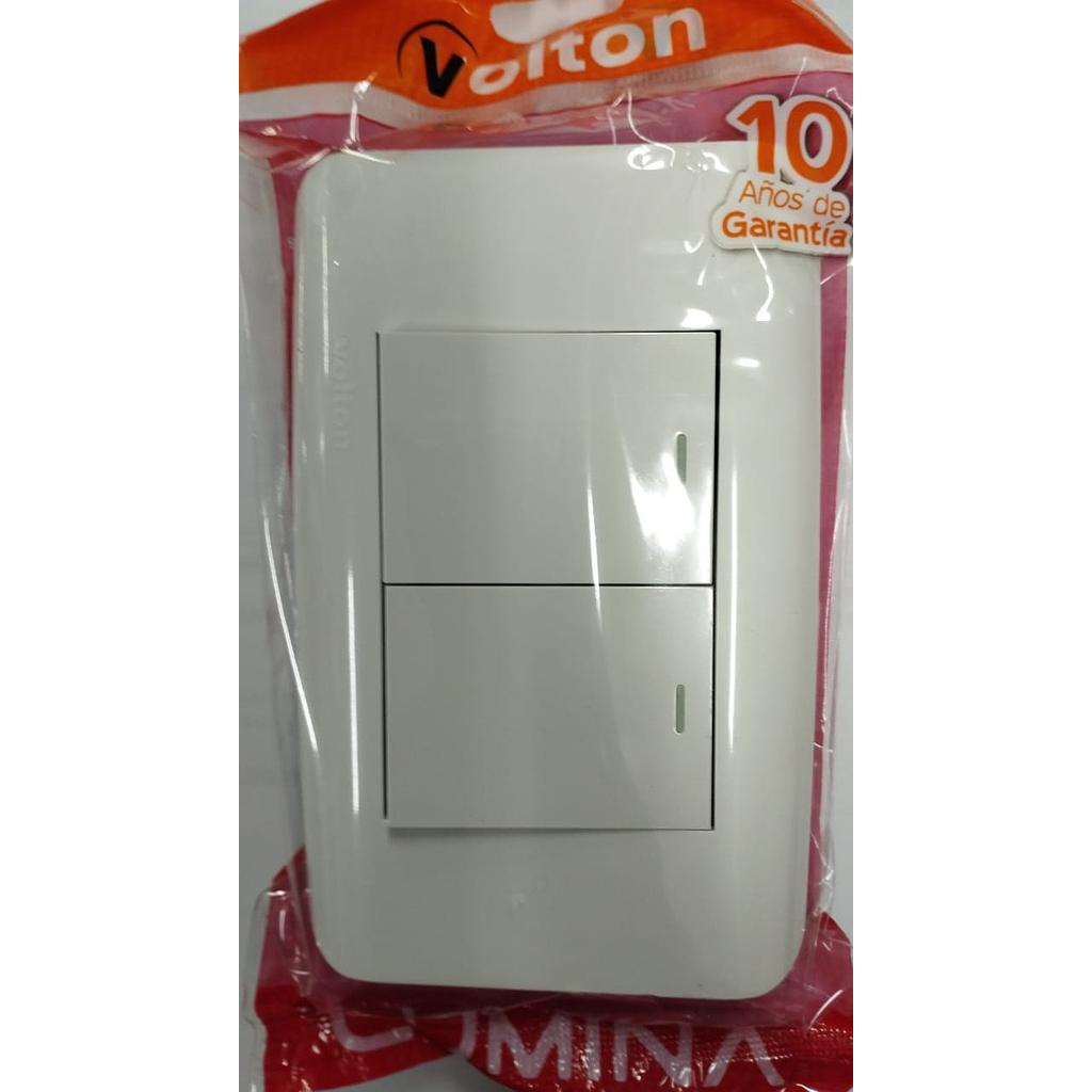 INTERRUPTOR DOBLE 10A 125-250V
BLANCO LUMINA VEPB030103  COD: VL30103