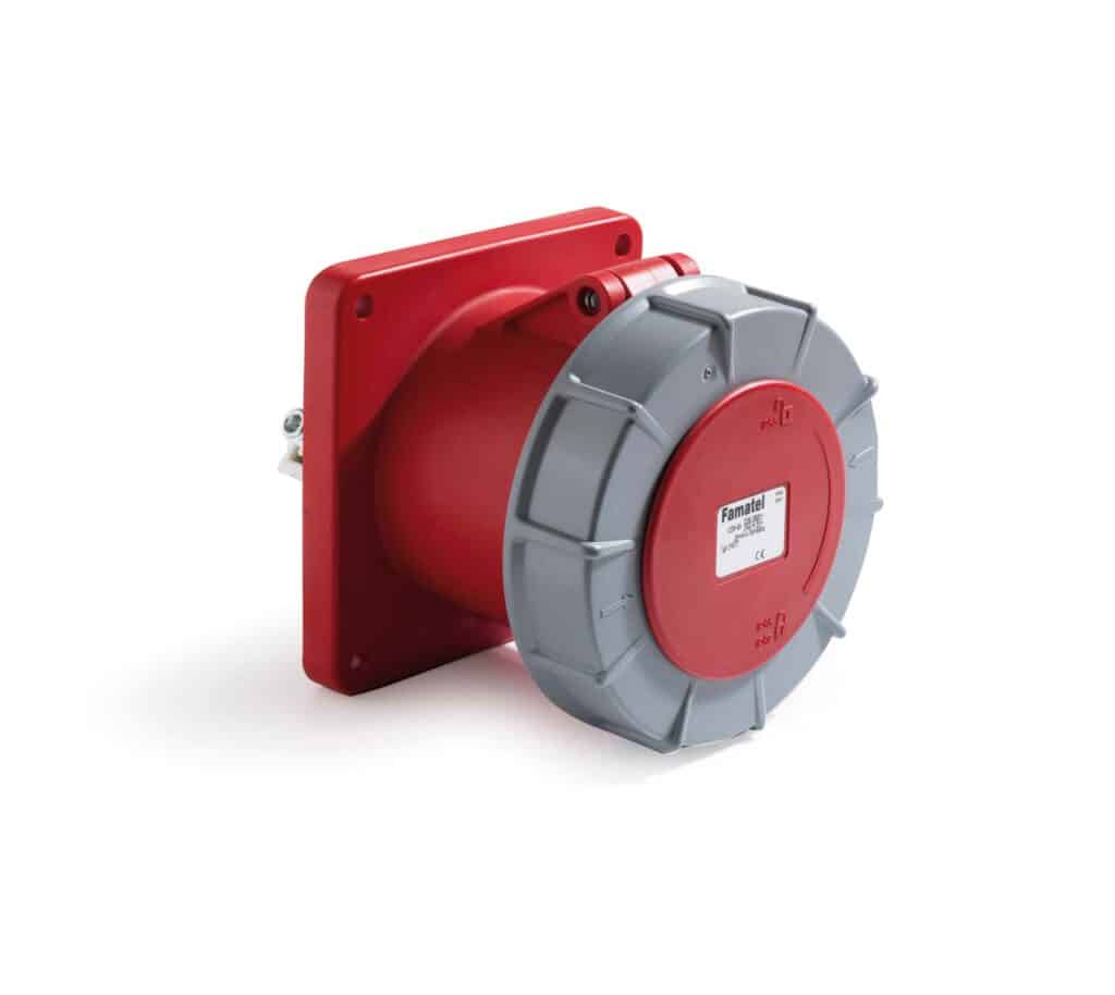TOMACORRIENTE INDUSTRIAL EMPOTRABLE 3P+T 63A 440V 6H IP67 24334  COD: FA24334