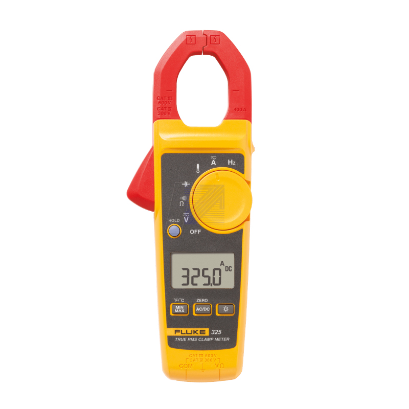 AMPERIMETRO DE GANCHO 400A AC/DC TRUE RMS C/TEMP MOD: FLUKE-325