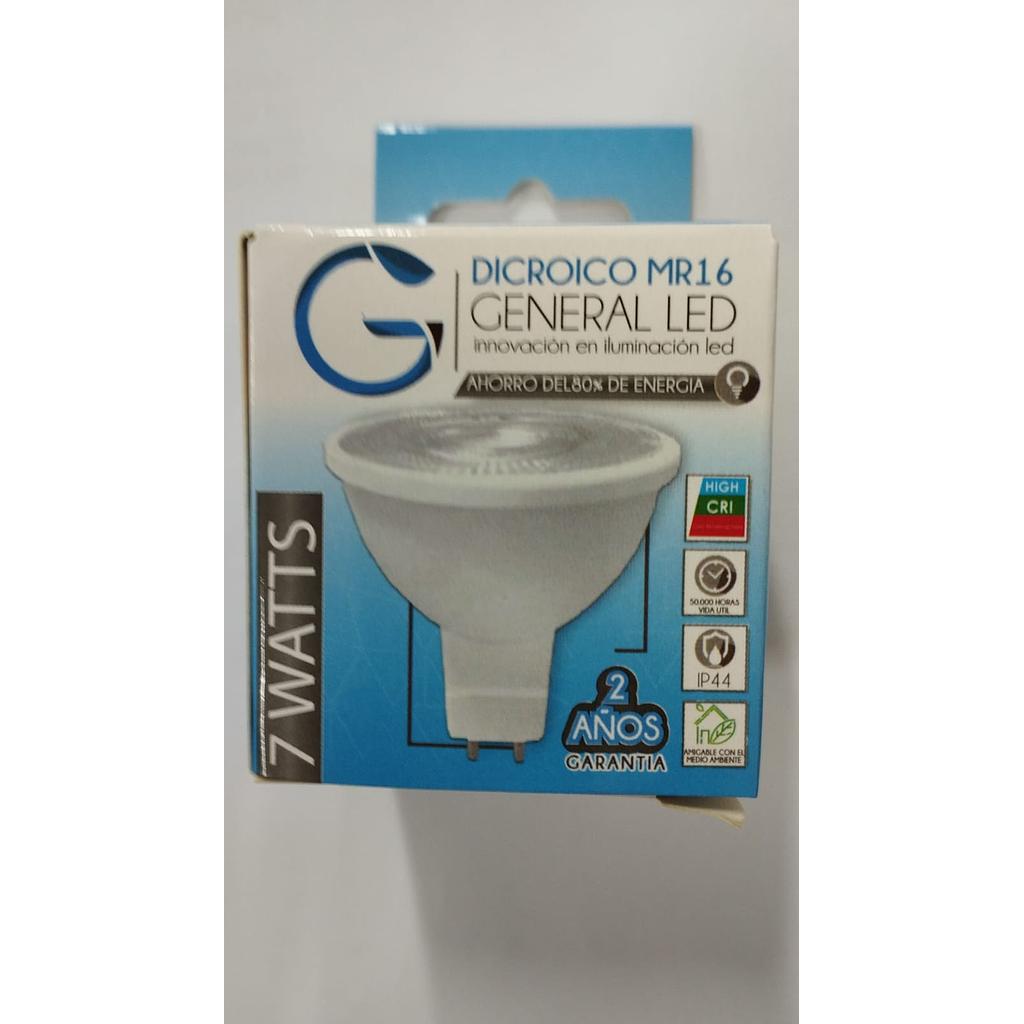 [LE46020] FOCO DICROICO LED 6-7W 3000K  110-130V GU5.3 MR16  COD: LE46020