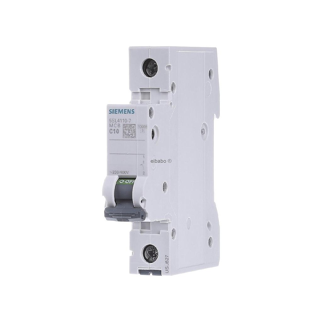 [S23670] BREAKER RIEL DIN 1P 10A 240-415V 10KA 5SL4110-7RC  COD: S23670