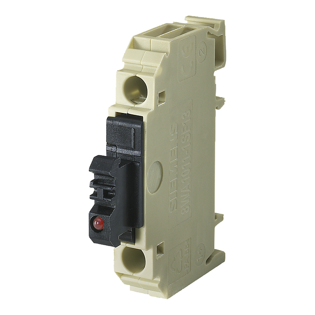 [S50115] BORNERA PORTA FUSIBLE 6,3A 600V. SIEMENS. 8WA1011-1SF12  COD: S50115