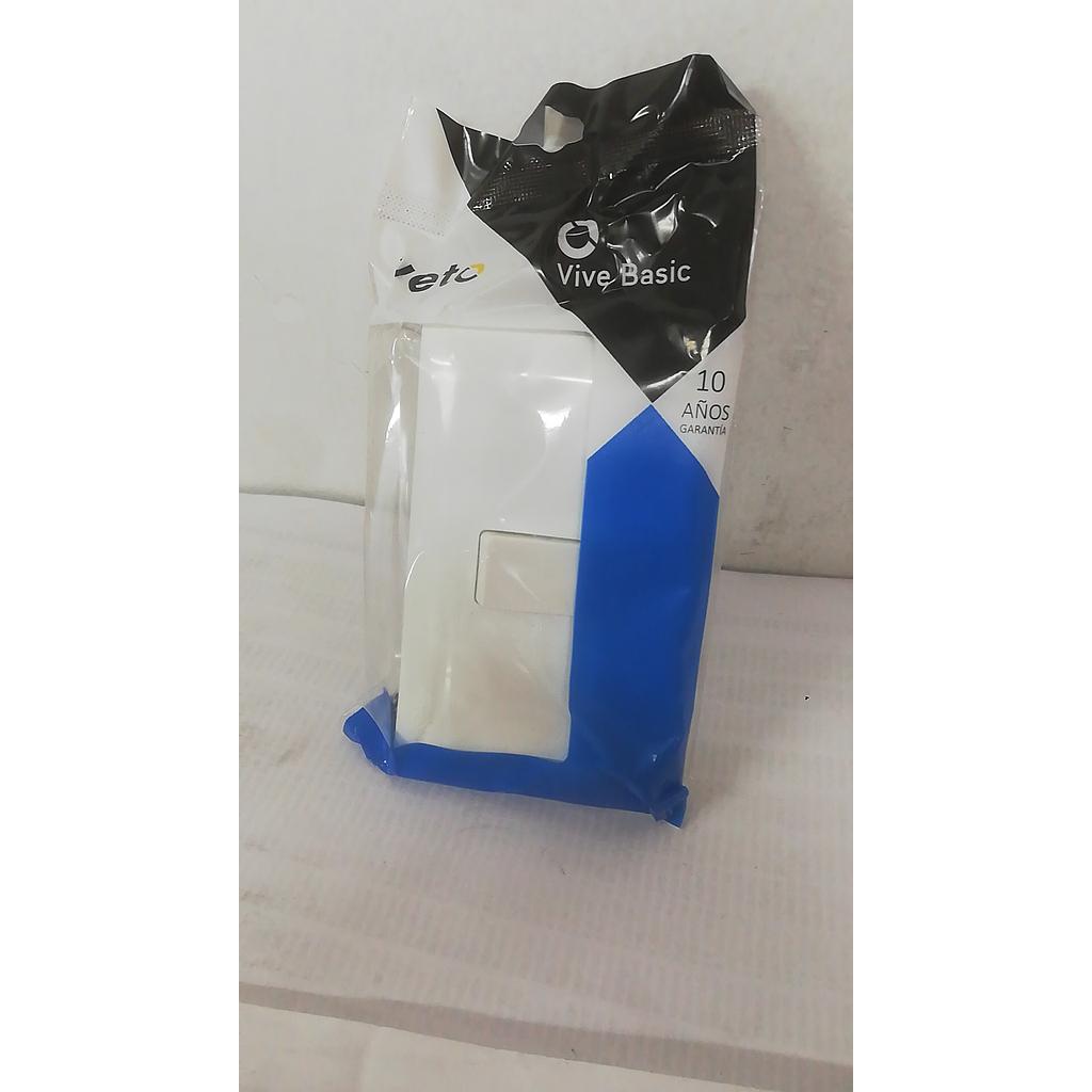 [VETB24001] INTERRUPTOR SIMPLE BLANCO VIVE BASIC  COD: VETB24001