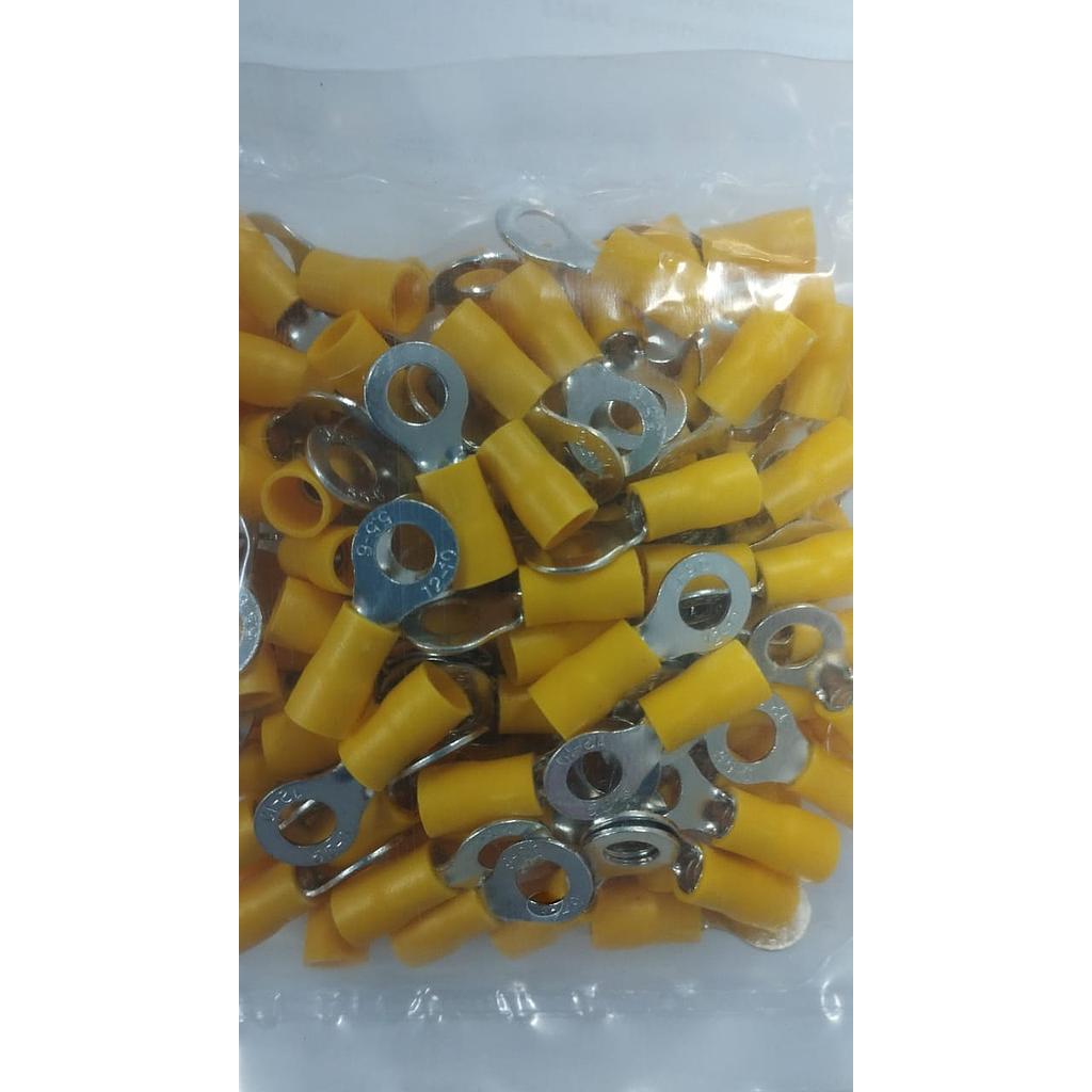 [W67112] TERMINAL AISLADO "OJO" AMARILLO 10-12AWG VF5 - 5.6  COD: W67112