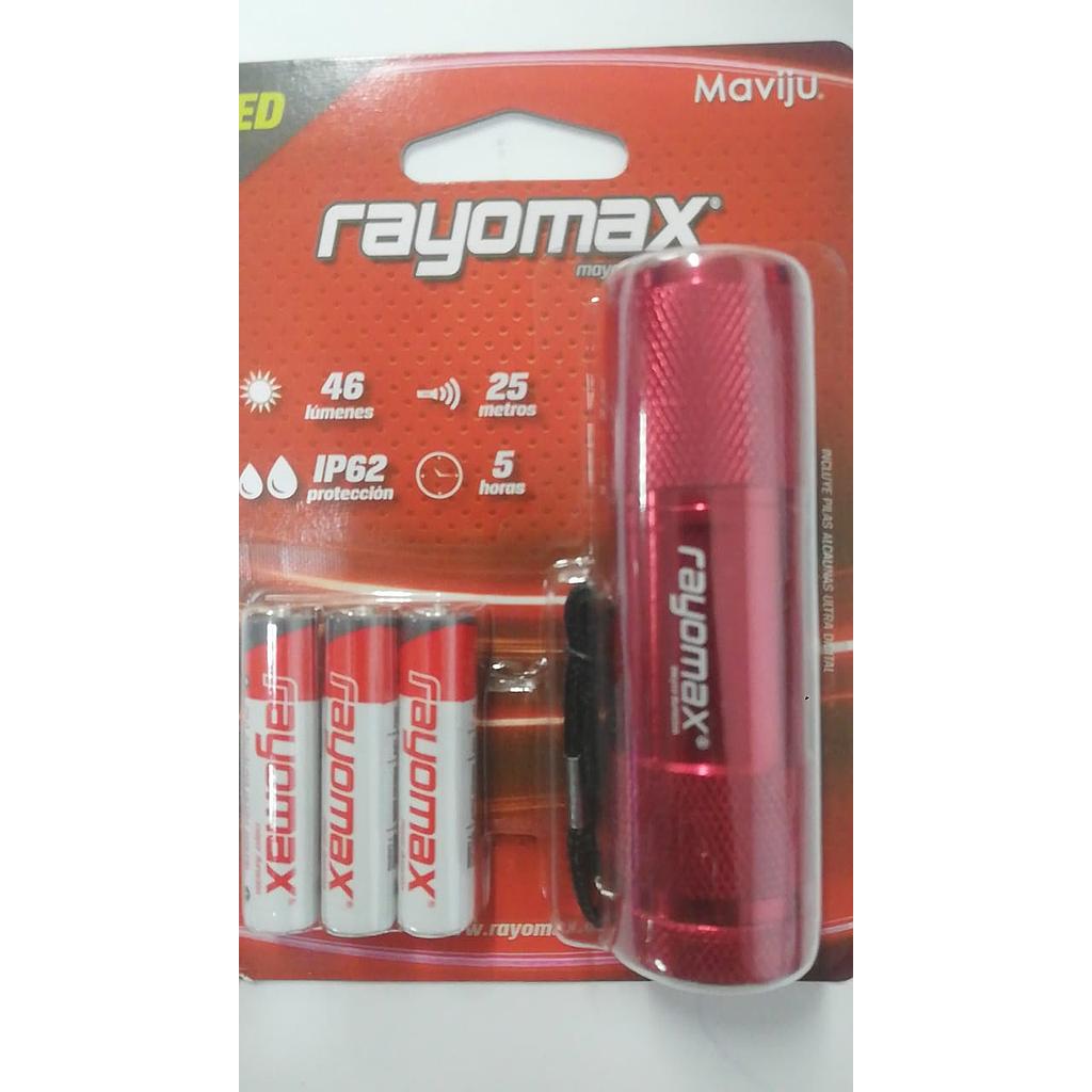 [E52020] LINTERNA LED + PILAS 3XAAA ROJO  COD: E52020