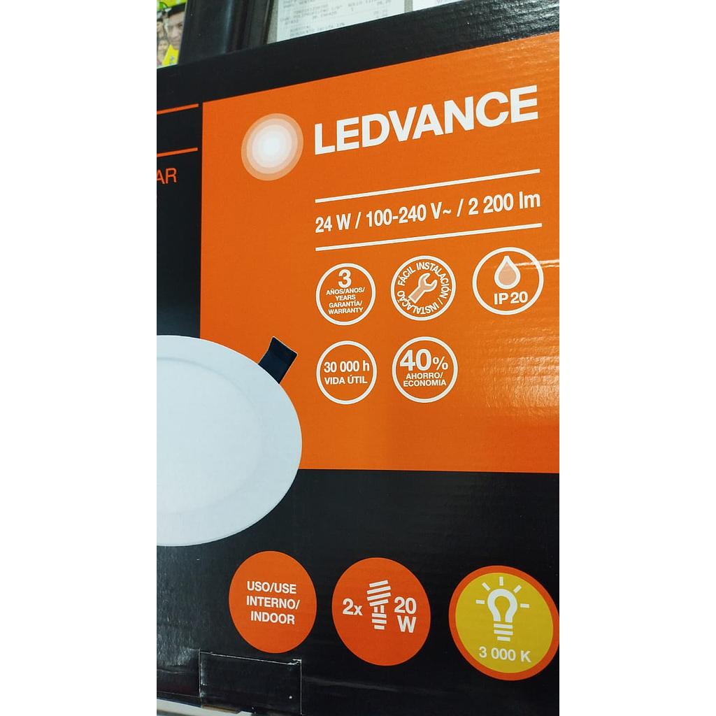 [LER46196] LUMINARIA EMPOTRABLE REDONDA 24W 3000K 100-240V  7014202  COD: LER46196