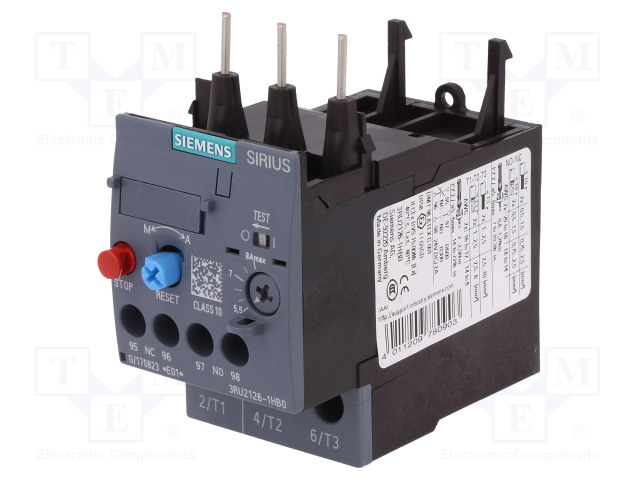 [S16053] RELE TERMICO 3RU2126-1HB0  5.5-8.00 AP  COD: S16053