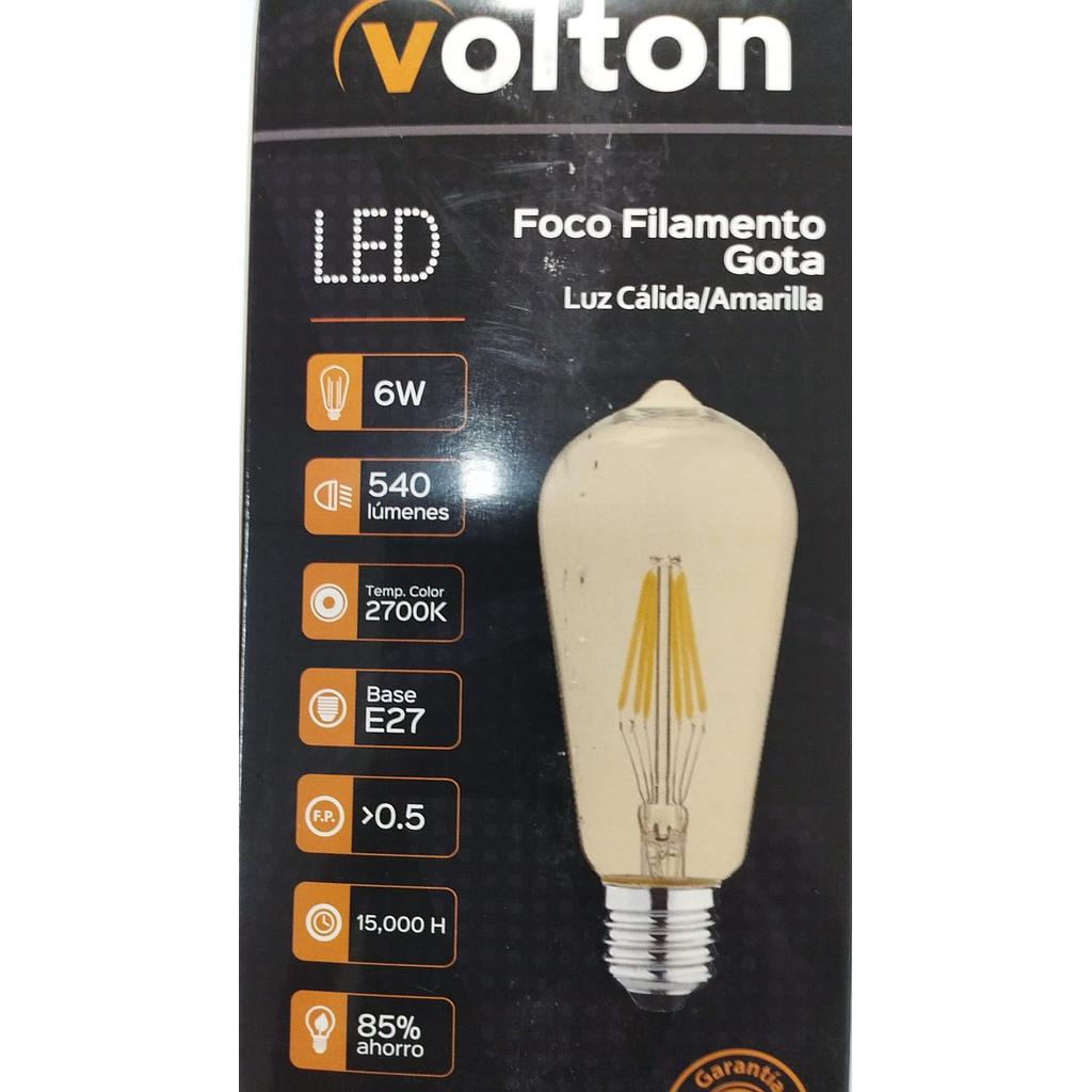 [LE46595] FOCO GOTA FILAMENTO LED AMBAR 4W 2700K  COD: LE46595