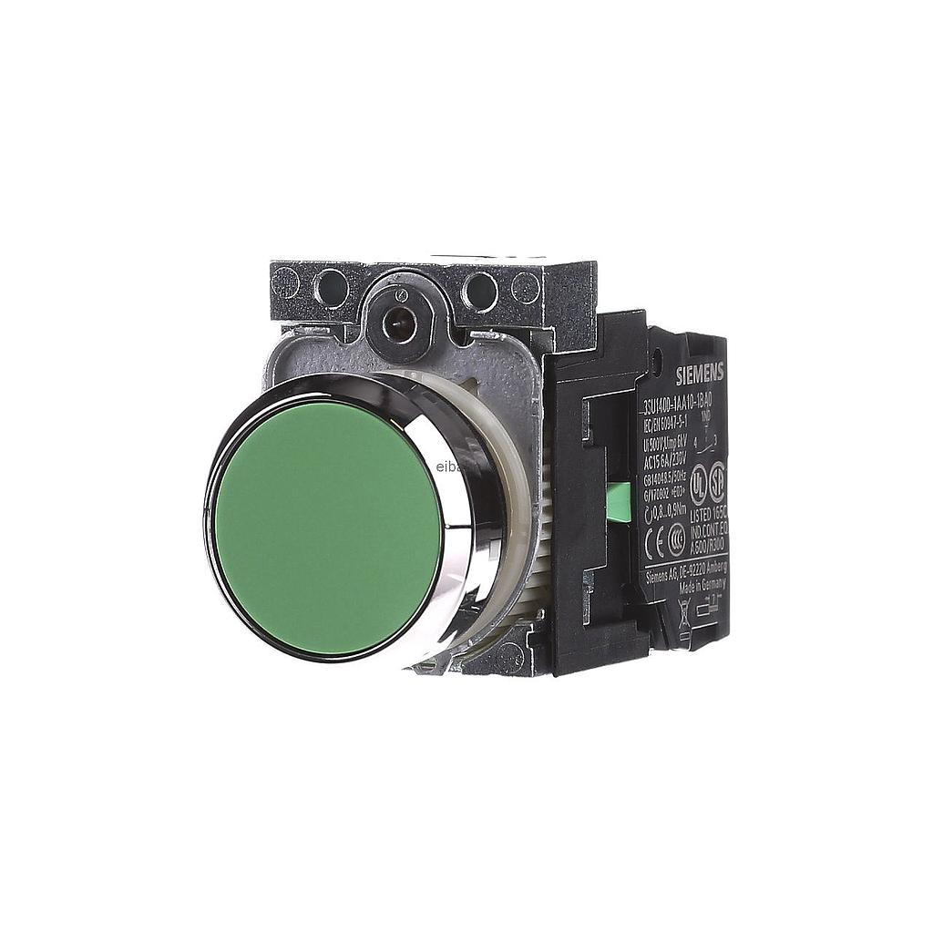 [S40410] PULSADOR VERDE SIRIUS ACT METAL.1NA. 3SU1150-0AB40-1BA0  COD: S40410