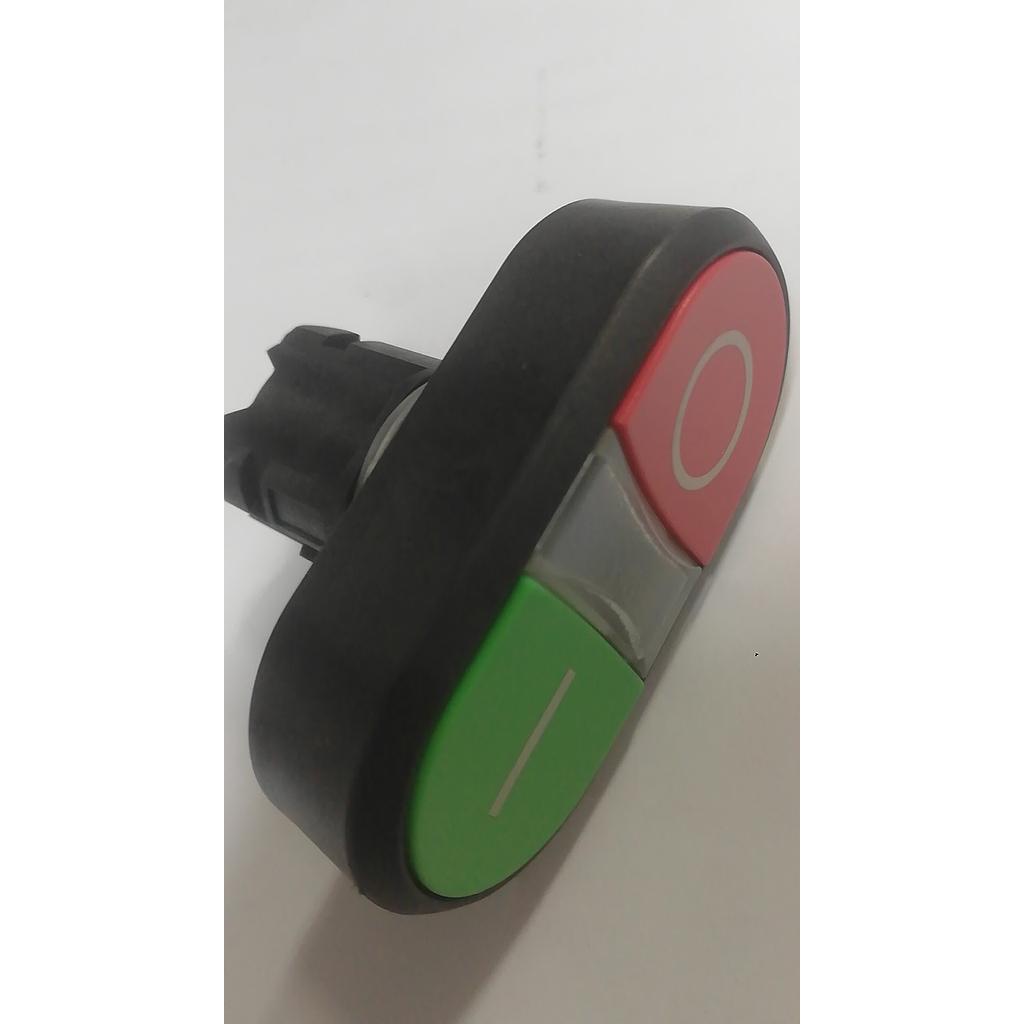 [S41289] PULSADOR DOBLE ILUMINADO SIIRUS ACT. PLASTICO. VERDE-ROJO. 3SU1001-3AB42-0AK0  COD: S41289