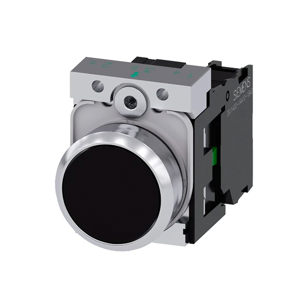 [S40400] PULSADOR NEGRO SIRIUS ACT METAL. 1NA.  3SU1150-0AB10-1BA0  COD: S40400