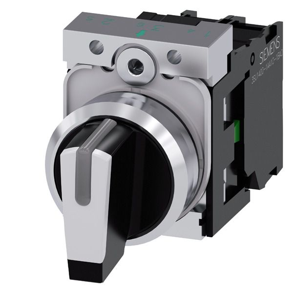 [S40470] SELECTOR  METALICO 3 POSICIONES 2NA.ILUMINABLE S/ MODULO LED.  3SU1150-2BL60-1NA0  COD: S40470