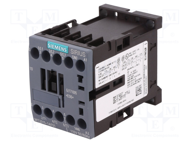 [S12020] CONTACTOR 3RT2015-1AF01 7A 1NA CON BOB 120V A  COD: S12020