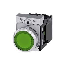 [S42125] PULSADOR ILUMINADO VERDE. SIRIUS ACT. METAL. 1NA. C/LED 220VAC. 3SU1156-0AB40-1BA0  COD: S42125