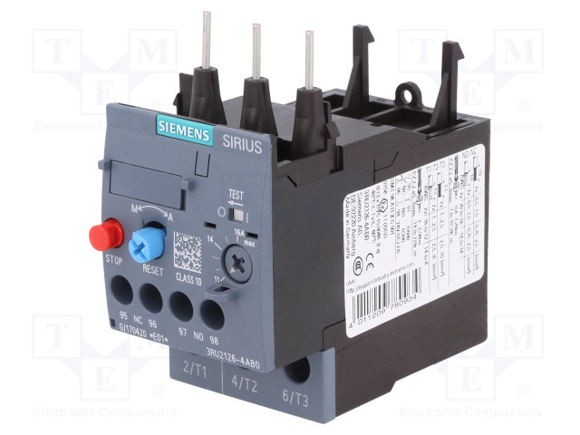 [S16080] RELE TERMICO 3RU2126-4AB0  11.0-16.0A P'3  COD: S16080
