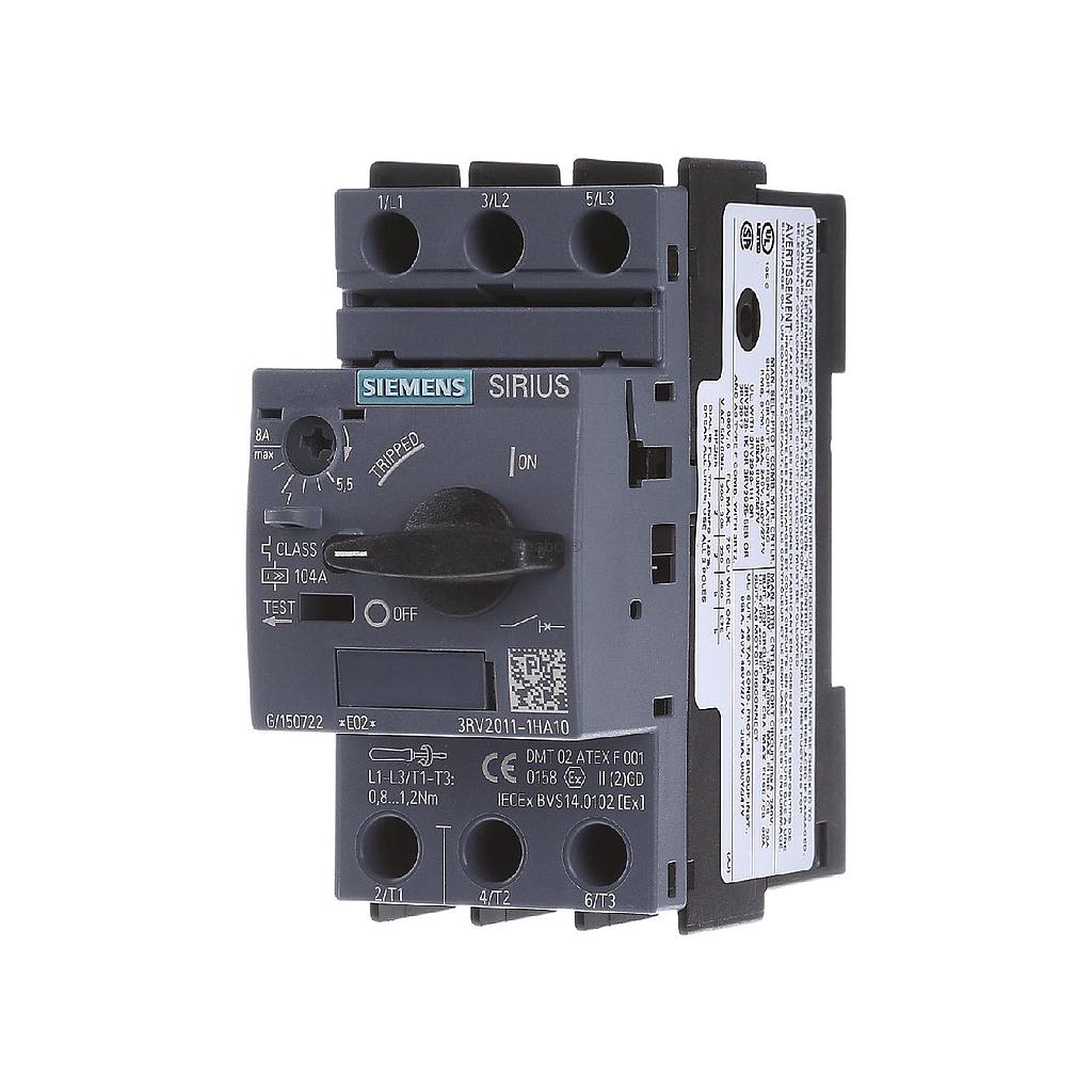 [S20085] GUARDAMOTOR SIEMENS 3RV2011-1HA10  DE 5.5-8.0 AMP  COD: S20085