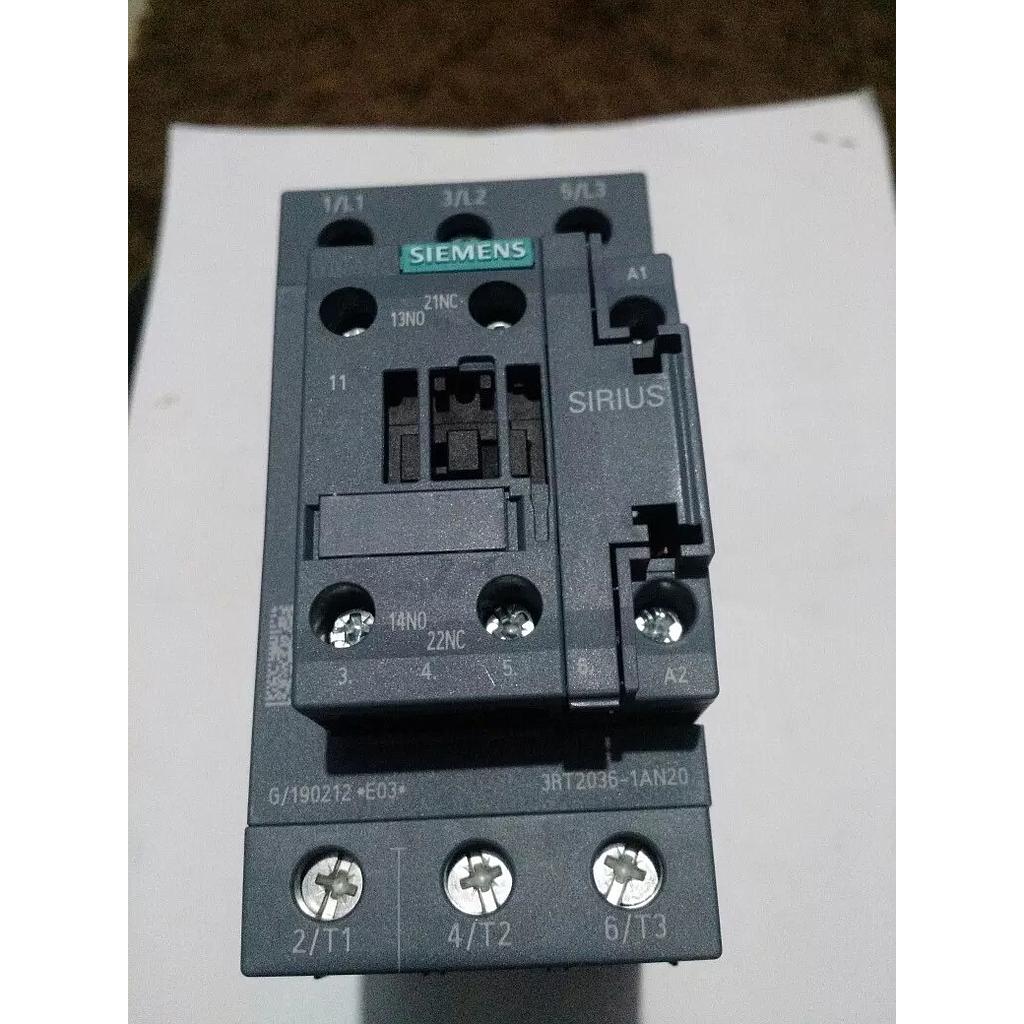 [S12768] CONTACTOR GRIS 50A  3RT2036 -1AN20  BOB. 220VAC 1NA+1NC TAM. S2 22KW  COD: S12768