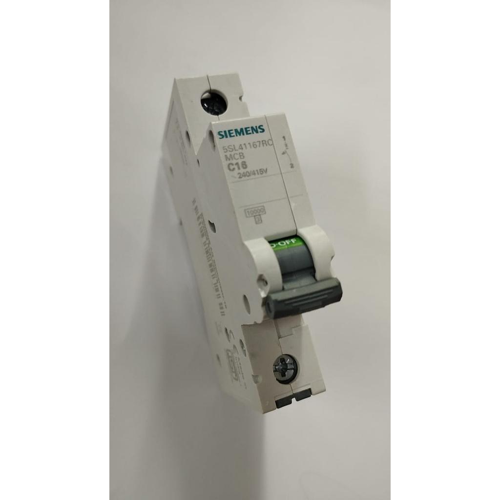 [S23689] BREAKER RIEL DIN 1P 16A 120V 10KA 5SL4116-7RC  COD: S23689