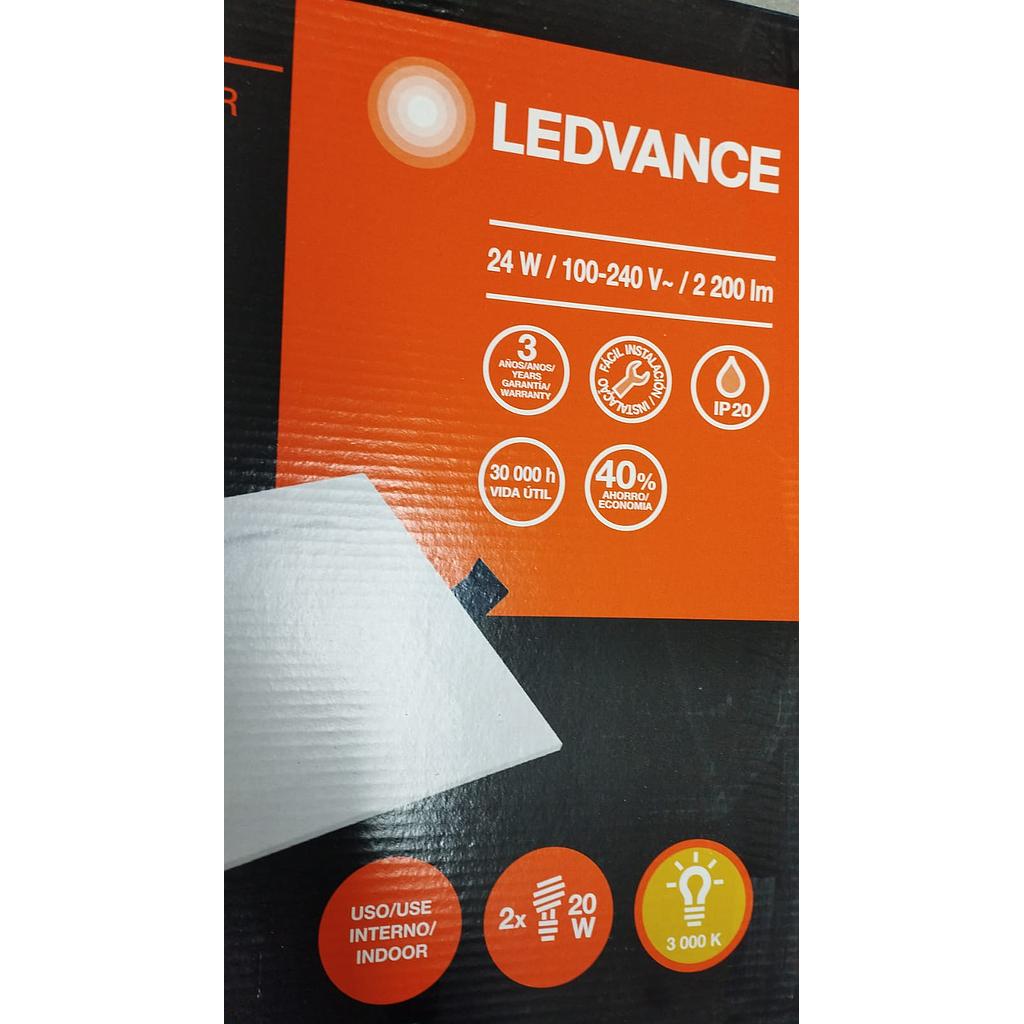 [LER46197] LUMINARIA EMPOTRABLE CUADRADA 24W 3000K 100-240V 7014199  COD: LER46197