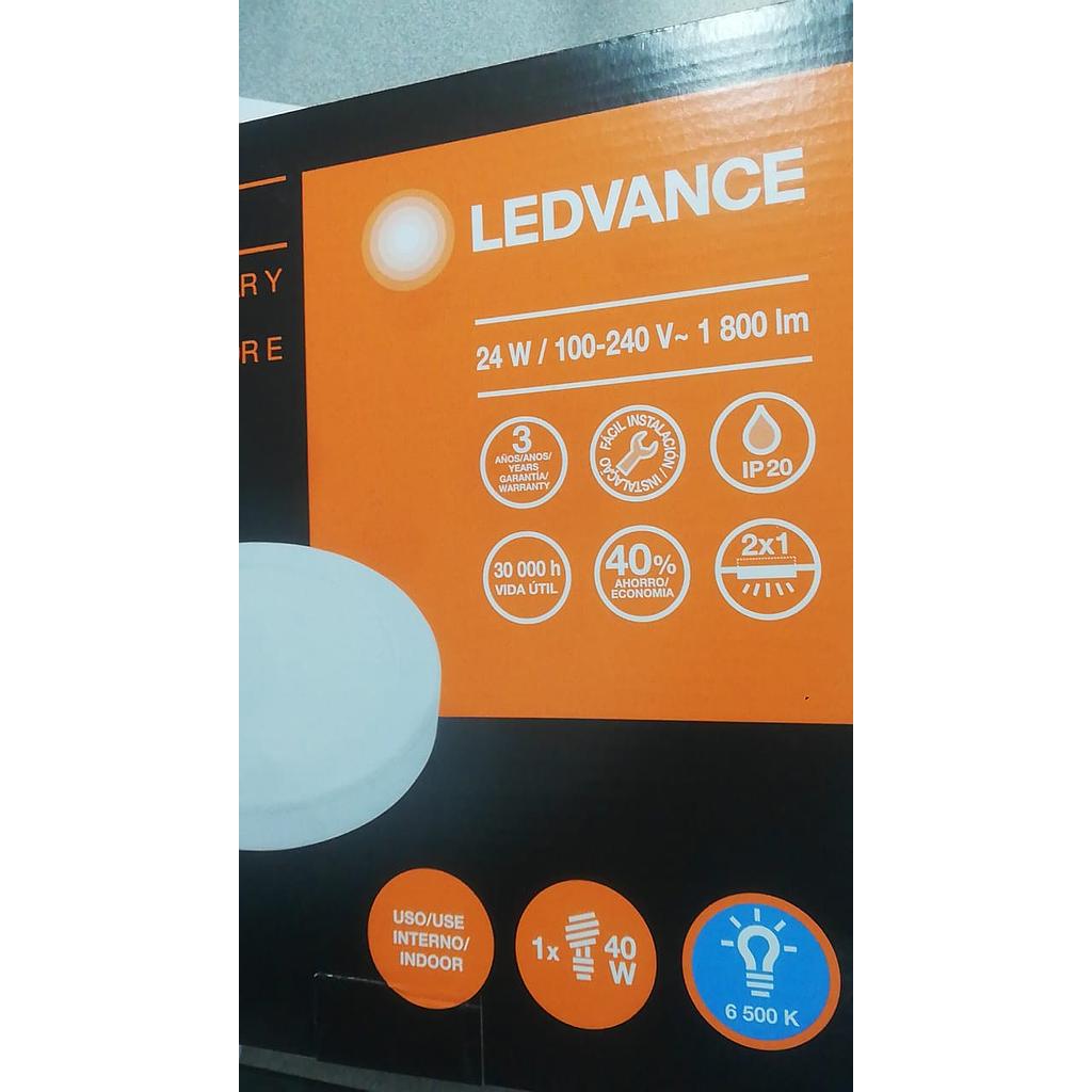 [LER46176] LUMINARIA SOBREPUESTA REDONDA LED 24W 6500K 7014220  COD: LER46176
