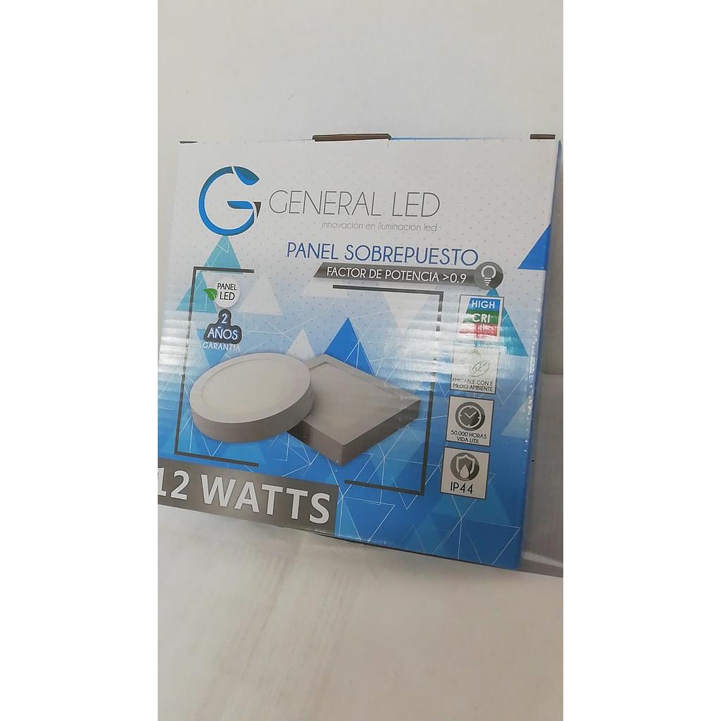 [LE46119] PANEL LED SOBREPUESTO REDONDA 12W 3000K  COD: LE46119
