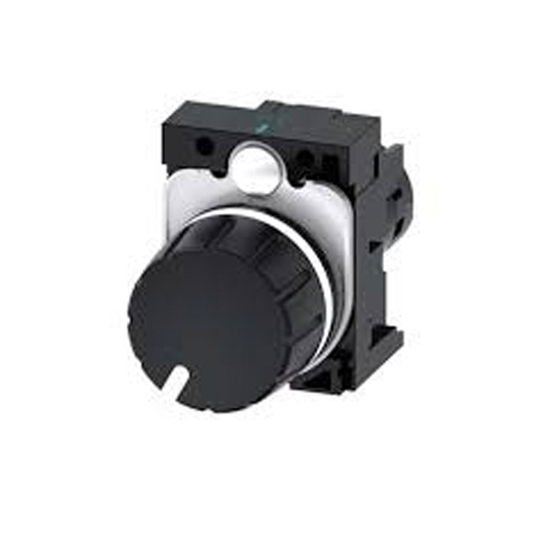 [S11995] POTENCIOMETRO NEGRO 22MM REDONDO 10k Ohm 3SU1200-2PS10-1AA0  COD: S11995