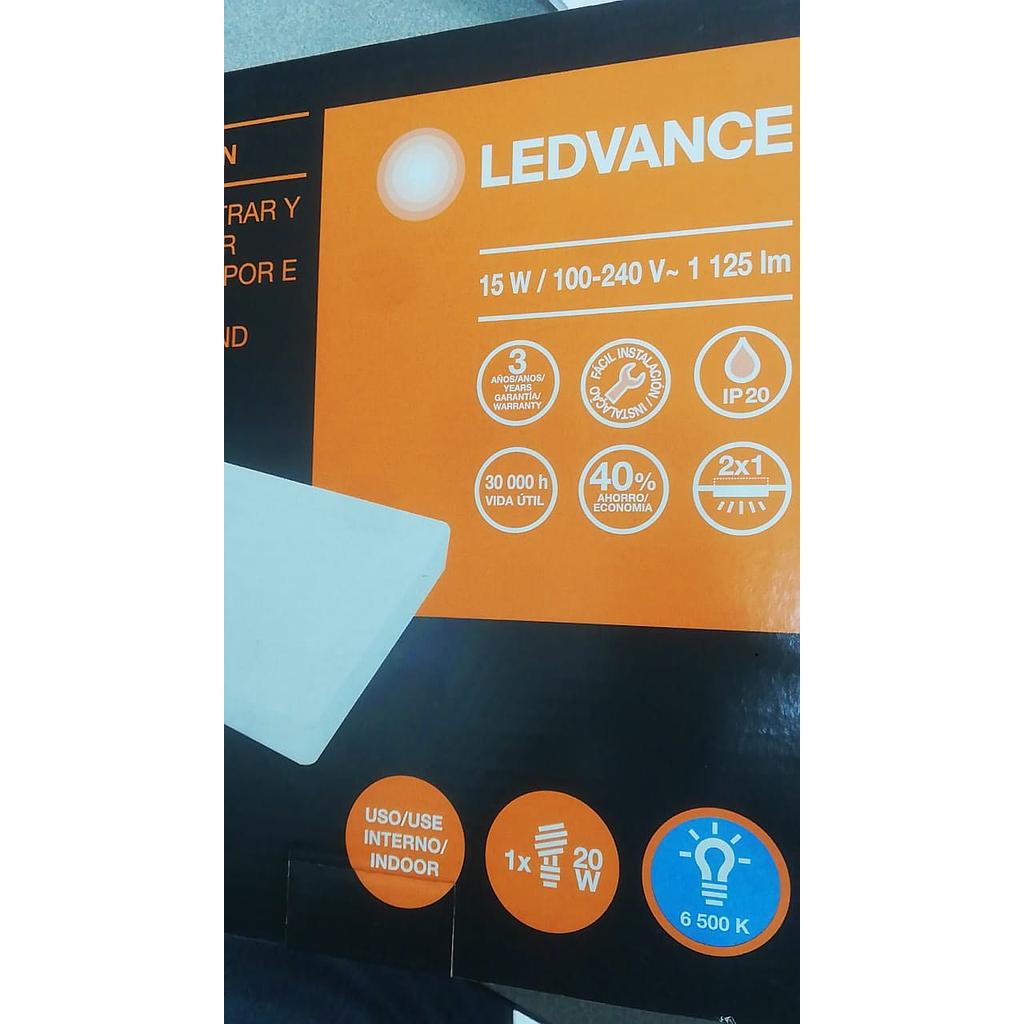 [LER46184] LUMINARIA SOBREPUESTA CUADRADA LED 15W 6500K 7014217  COD: LER46184