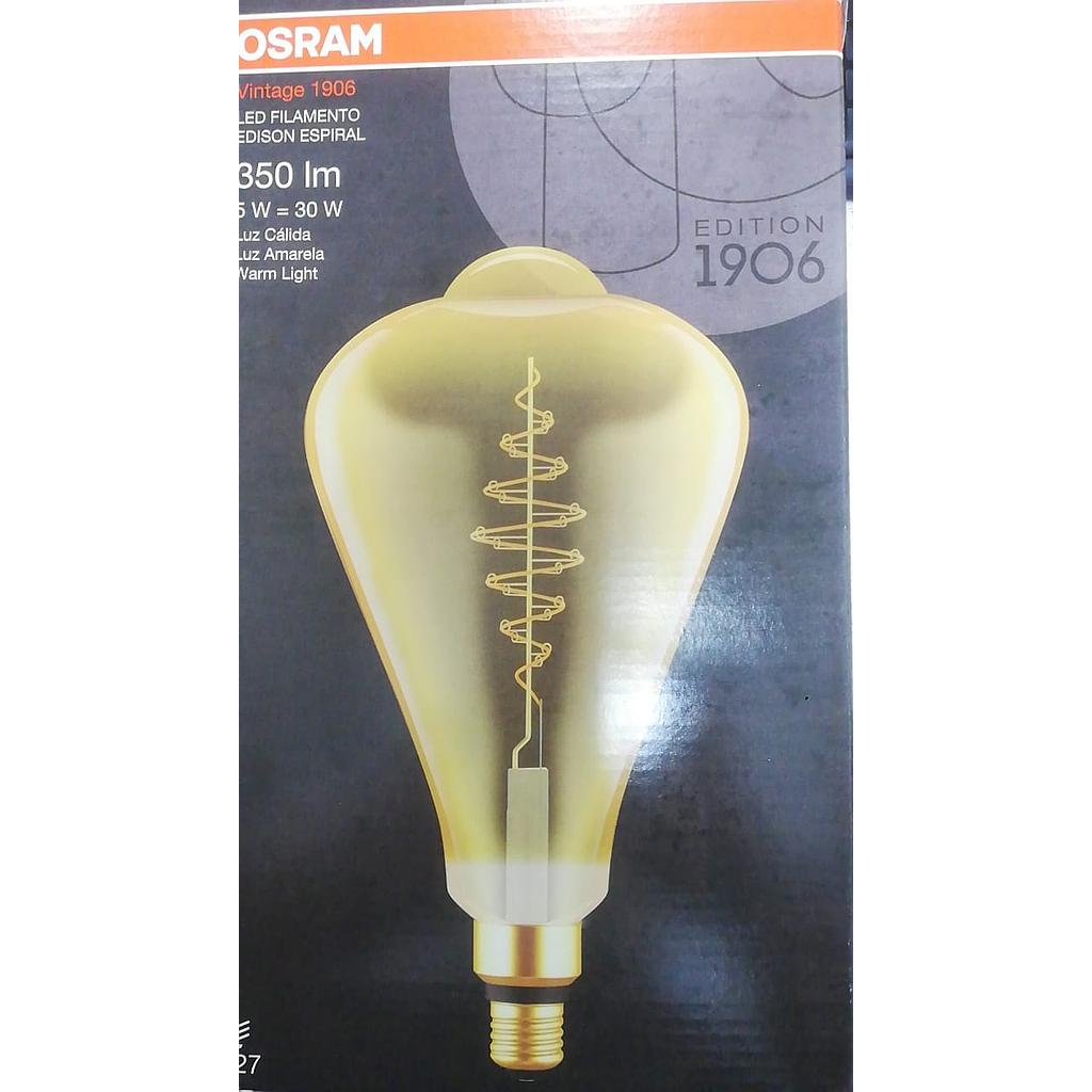 [LER58550] FOCO DECORATIVO LED FILAMENTO EDISON SPIRAL 5W 2000K 350lm BIV 7016307  COD: LER58550