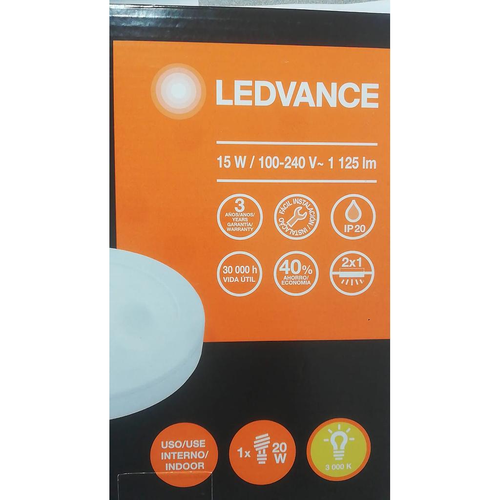 [LER46119] PANEL LED SOBREPUESTO REDONDA 15W 3000K COD 7014214  COD: LER46119