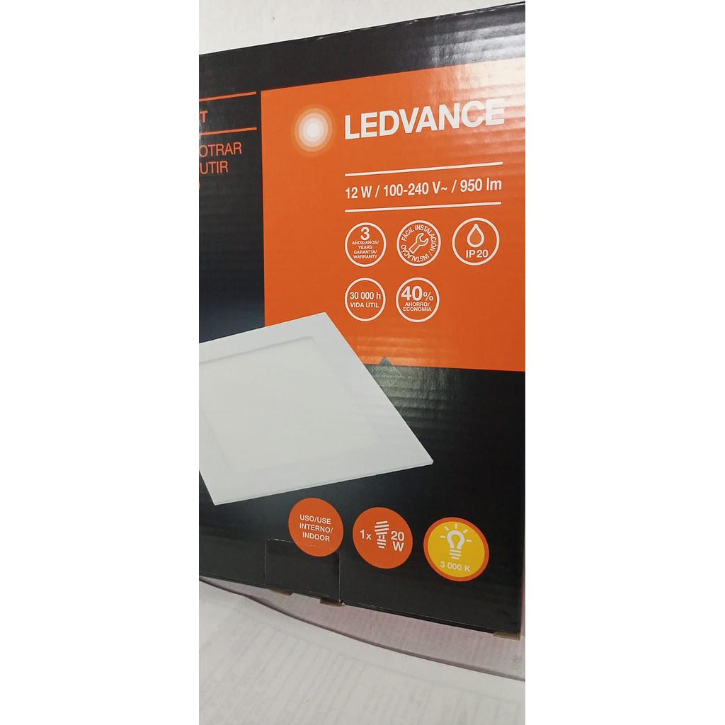 [LER46190] PANEL LED EMPOTRABLE CUADRADA 12W 3000K 100-240V 7014187  COD: LER46190